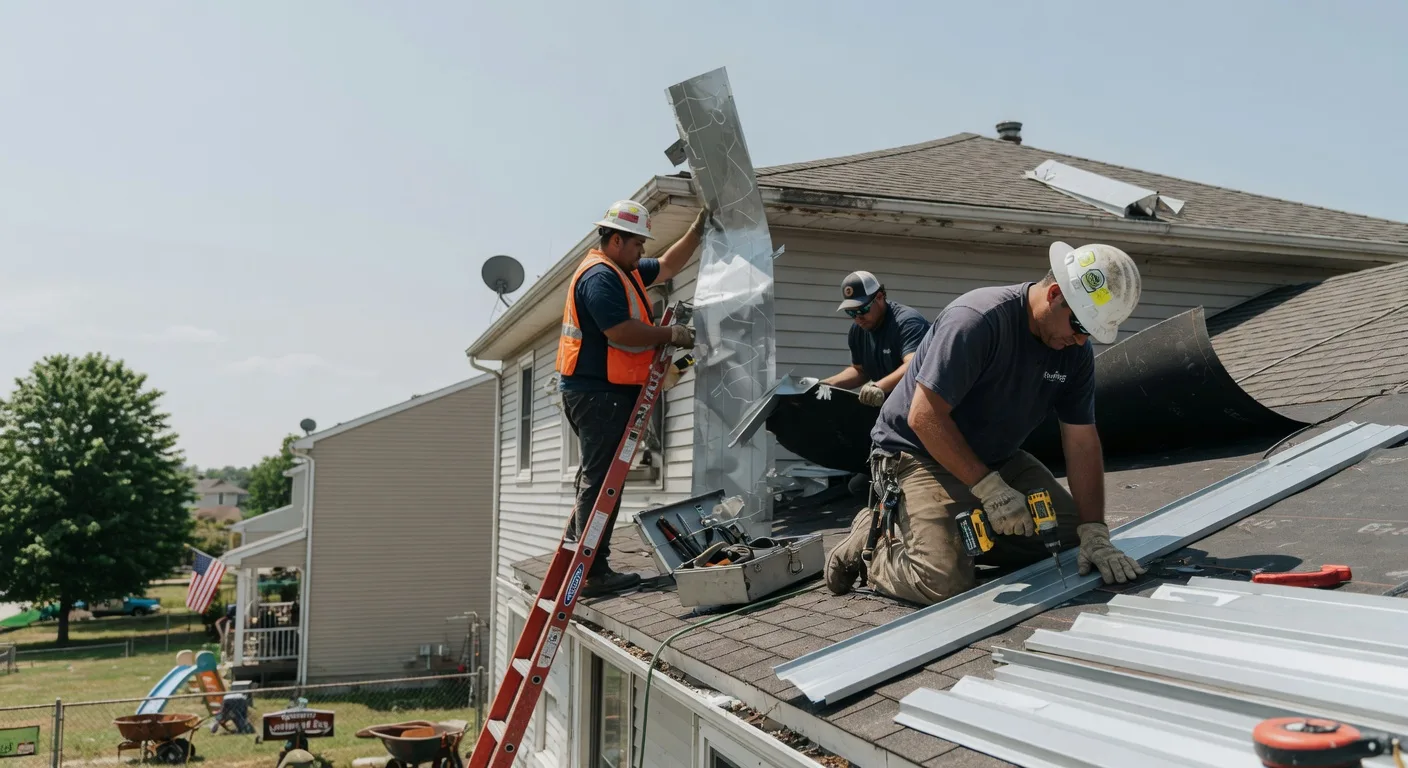 Storm Damage Metal Roof Repair in Elkhart, KS